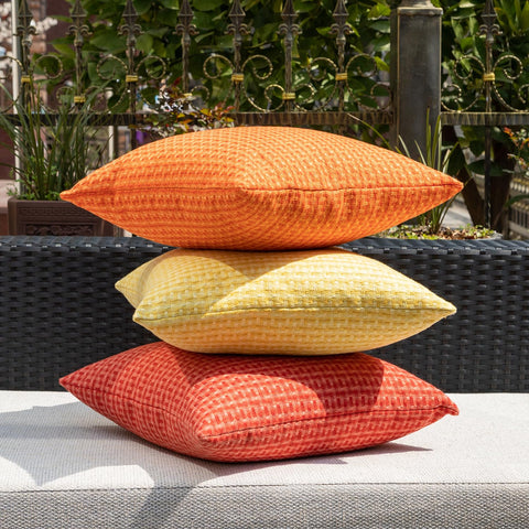 K KEVIN TEXTILE 18x18 covers are machine washable for easy outdoor maintenance.
