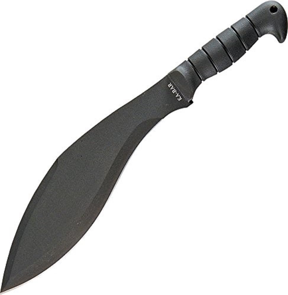 KA-BAR Kukri knife with black blade for rugged chopping tasks