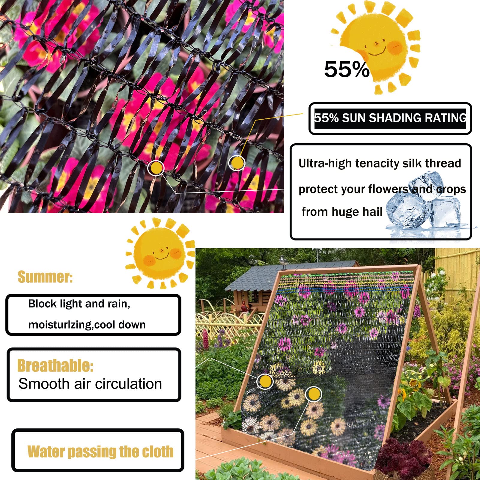 KAAOGITY shade cloth helps cool soil and extend production for warm-season crops.