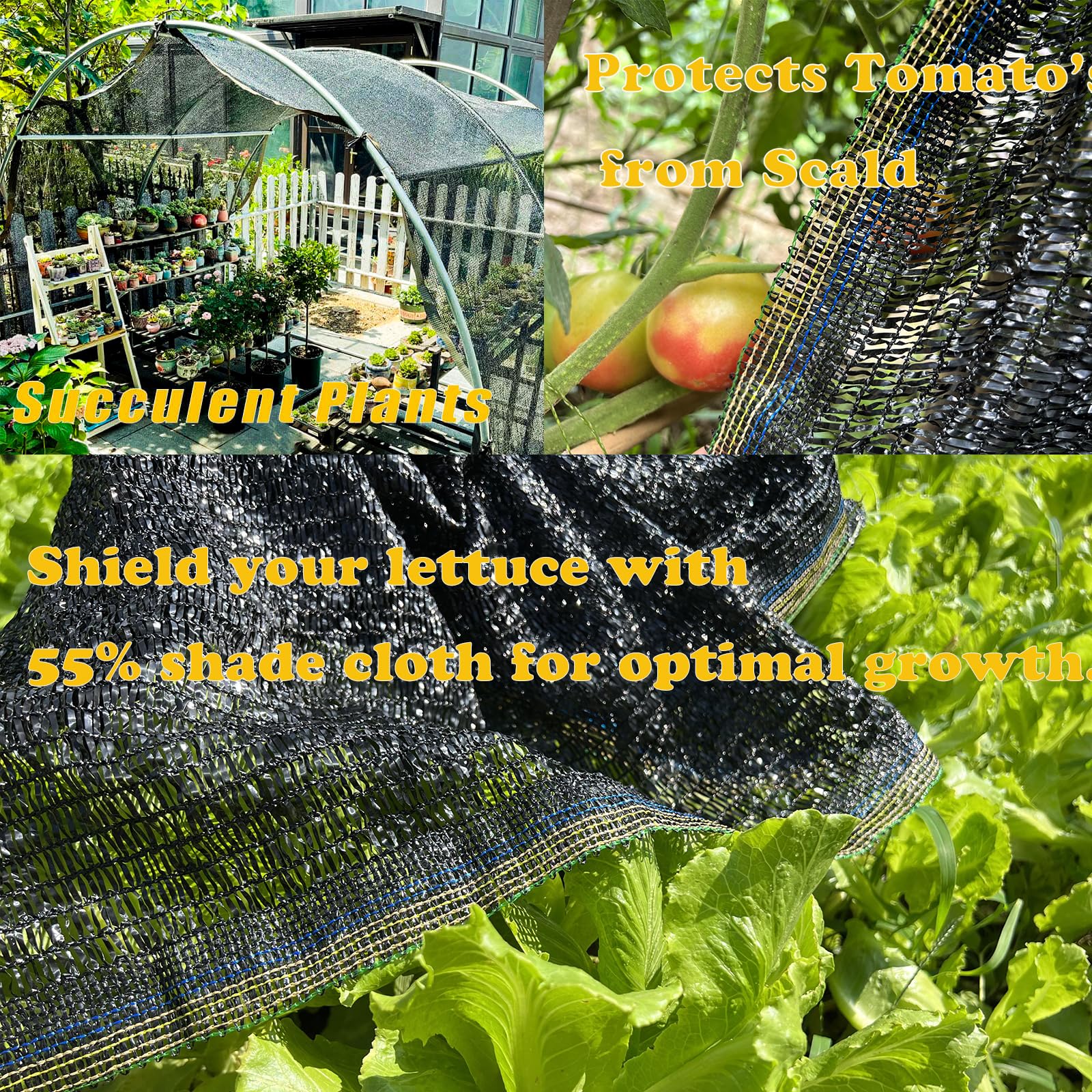 KAAOGITY 6.5 x 10 ft shade cloth fits garden, pool, or camping setups.