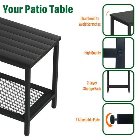 KAAPSAM versatile table suitable for indoor and outdoor use.