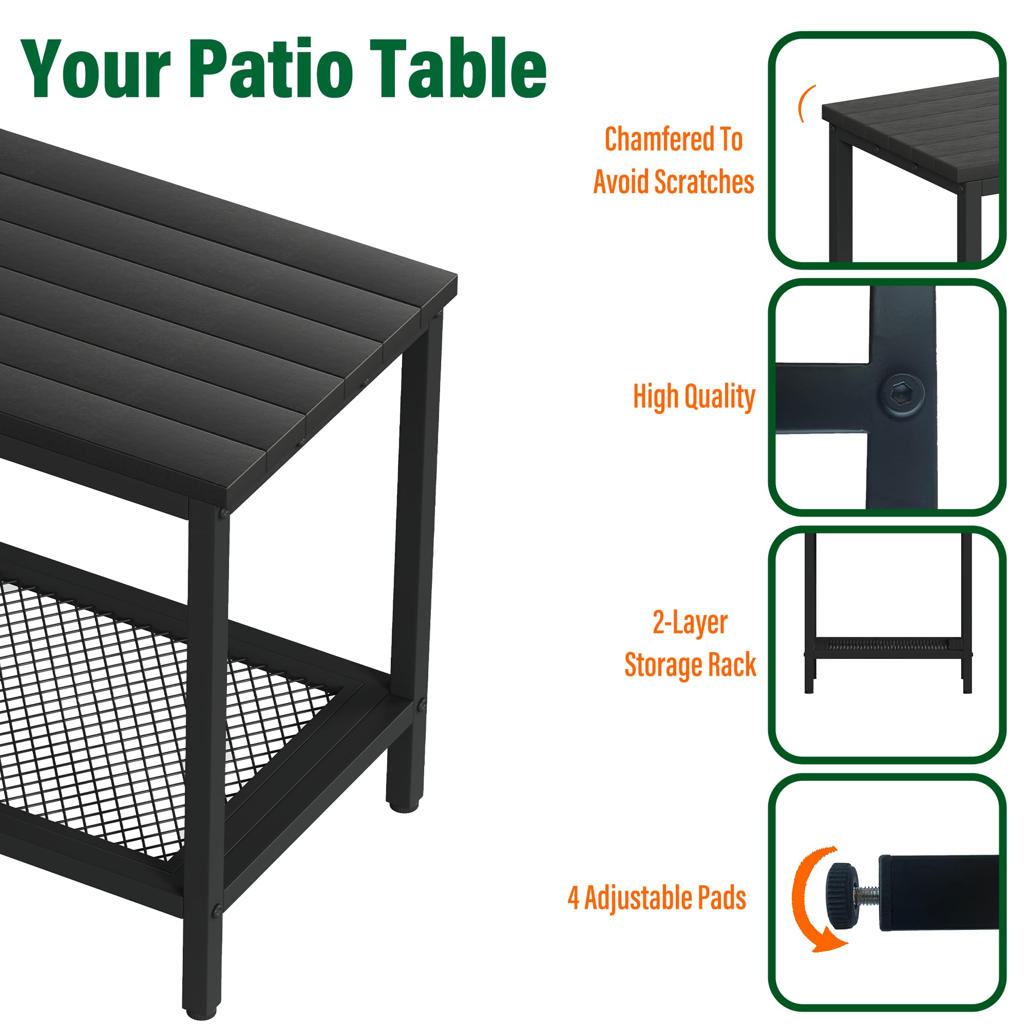 KAAPSAM sturdy metal frame supports heavy items on the top shelf