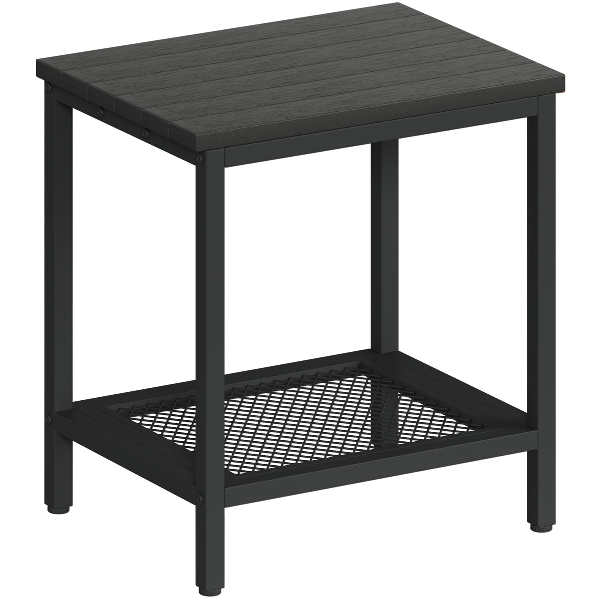 KAAPSAM outdoor side table with storage—two-tier design for extra space.