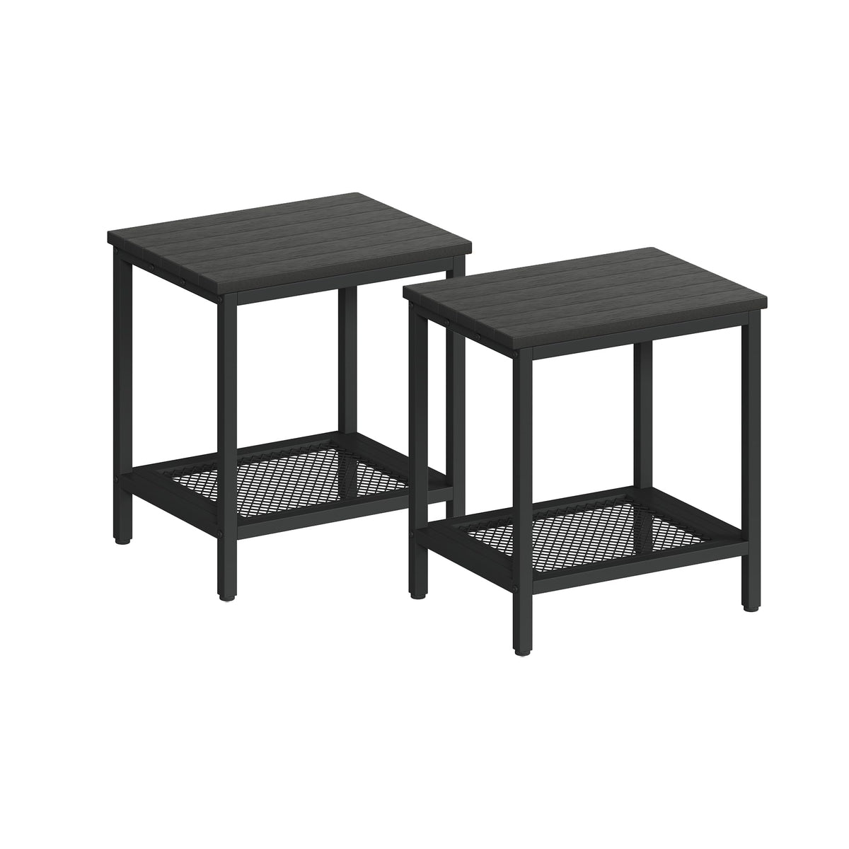 KAAPSAM rectangular outdoor side table with two-tier storage for organized patios