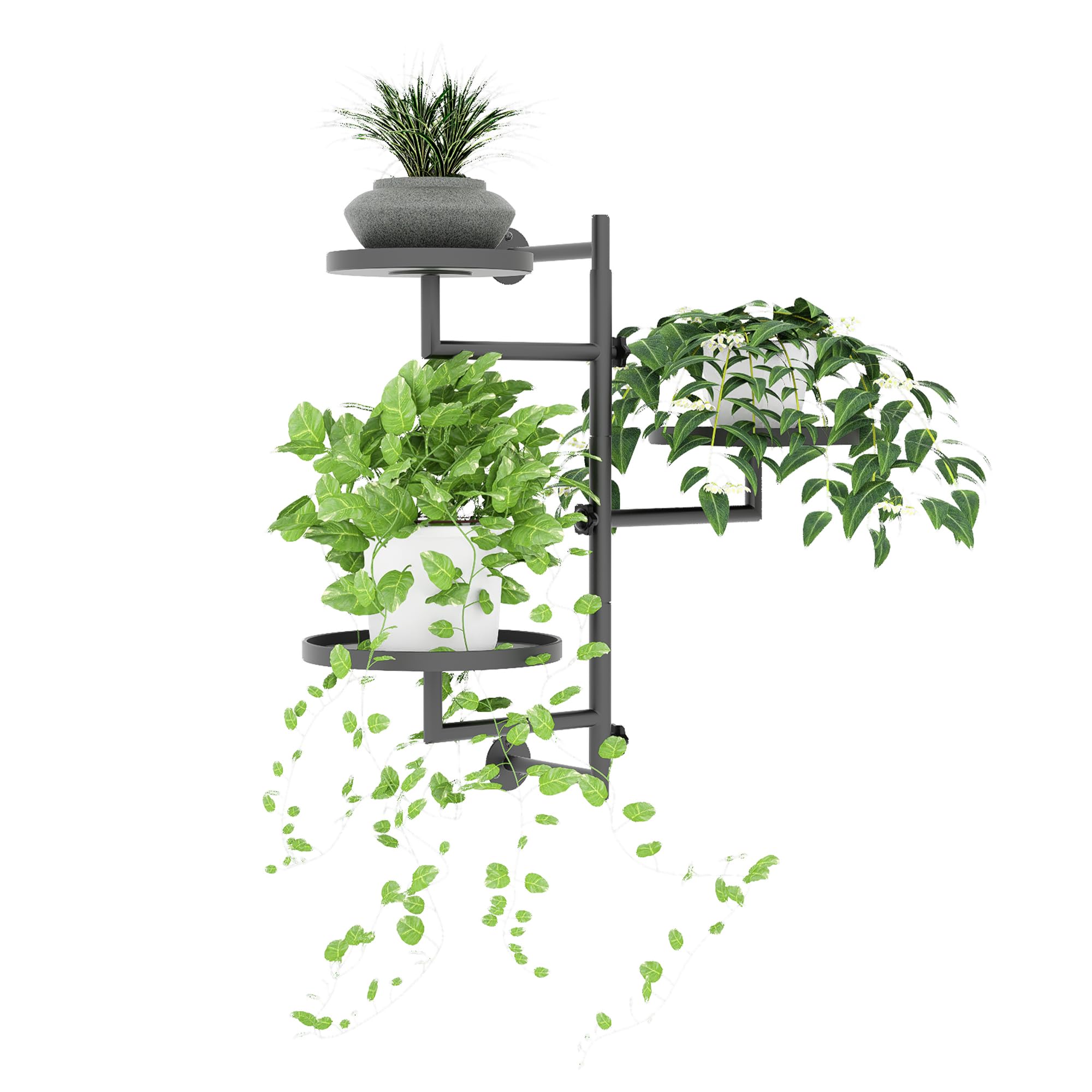 KAAPSAM rotating wall shelf ideal for living rooms and kitchens with limited floor space.