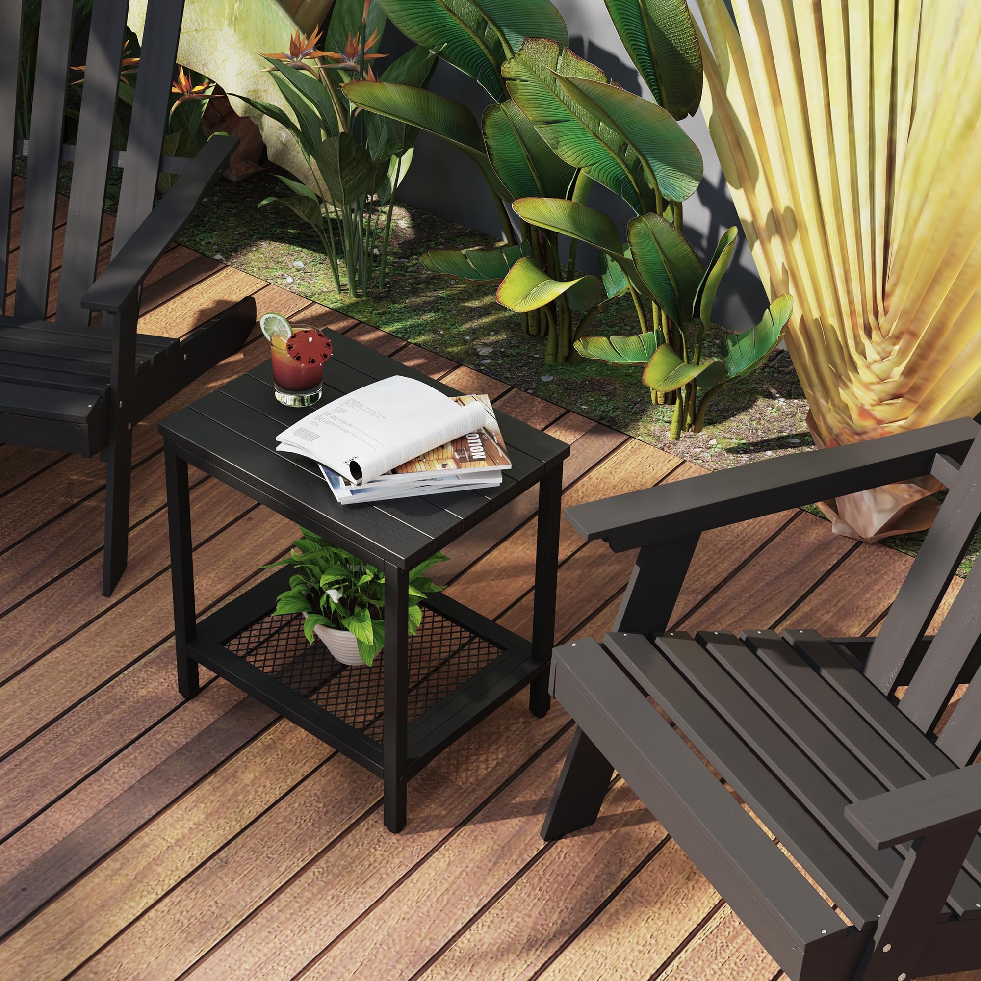 KAAPSAM weather-resistant wood-like finish endures sun and rain with style