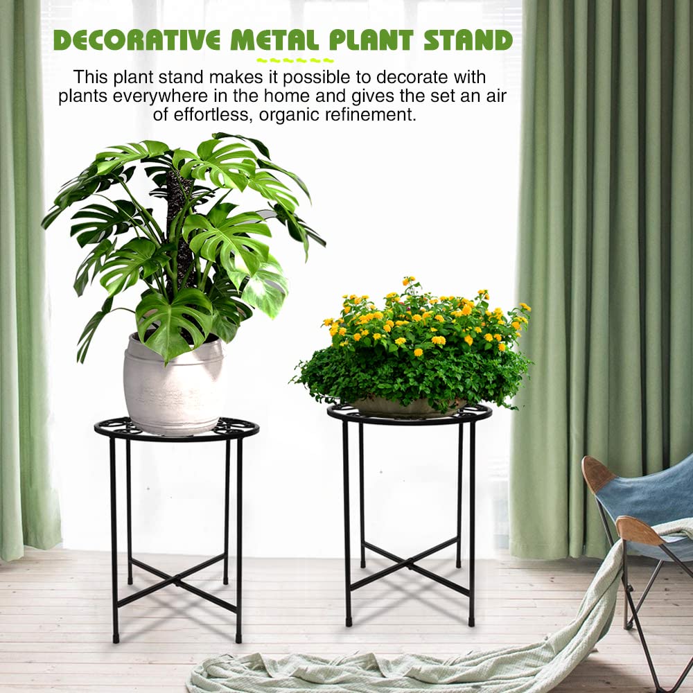 KABB 15-inch tall round plant stand showcasing modern elegance
