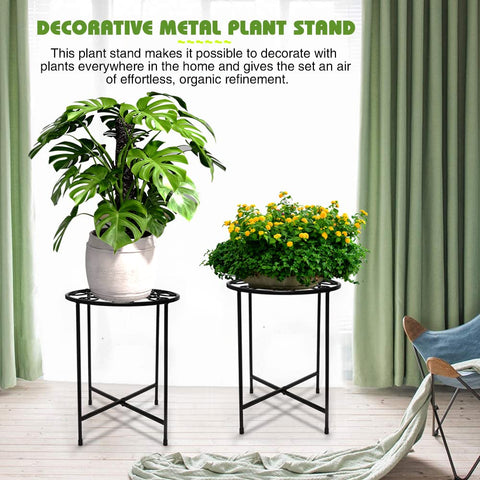 KABB 15-inch tall round plant stand showcasing modern elegance