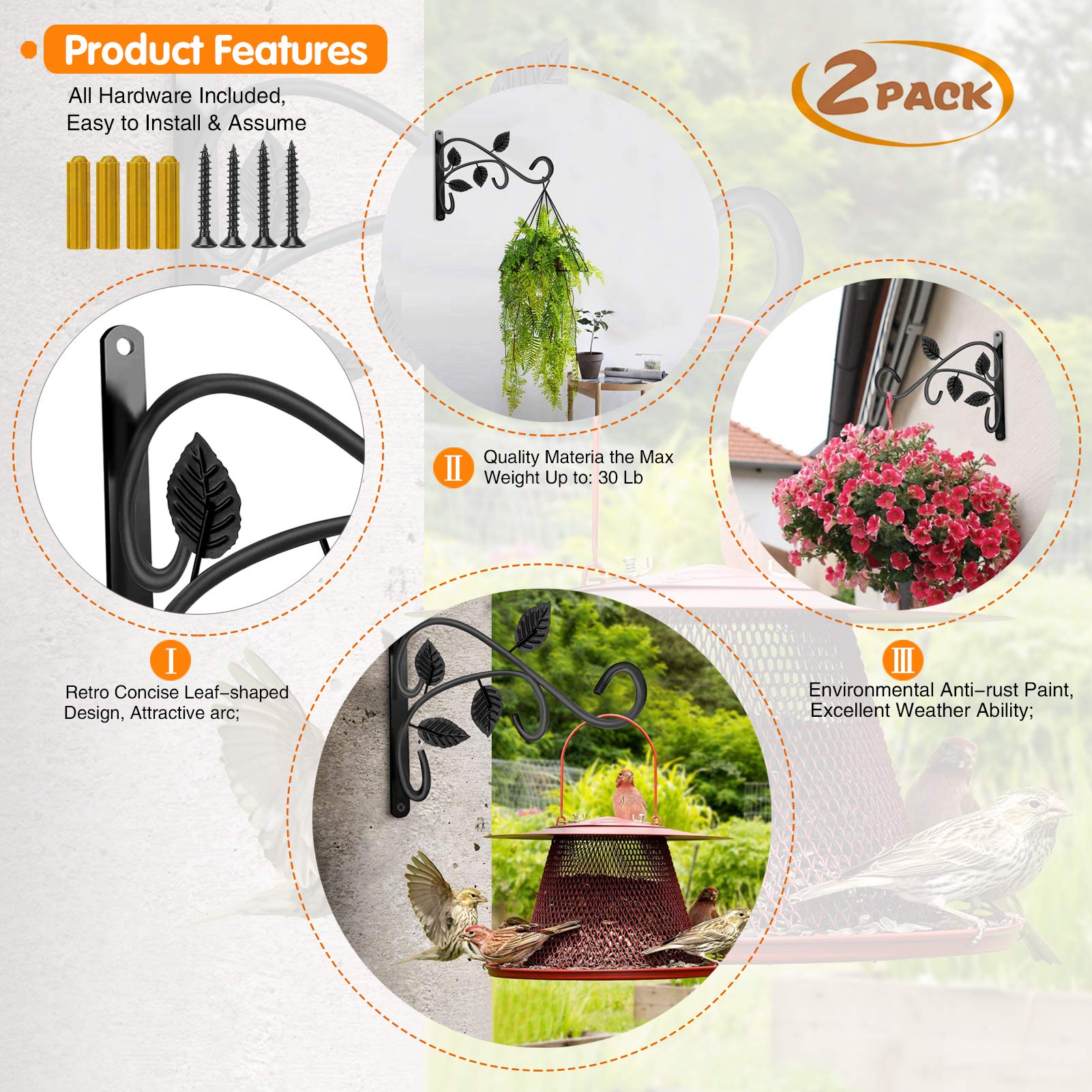 KABB black powder-coated wall mount bracket close-up shows rust-resistant finish.