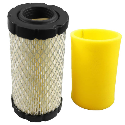 Kabing air filter closeup shows dual-layer paper for mower filtration