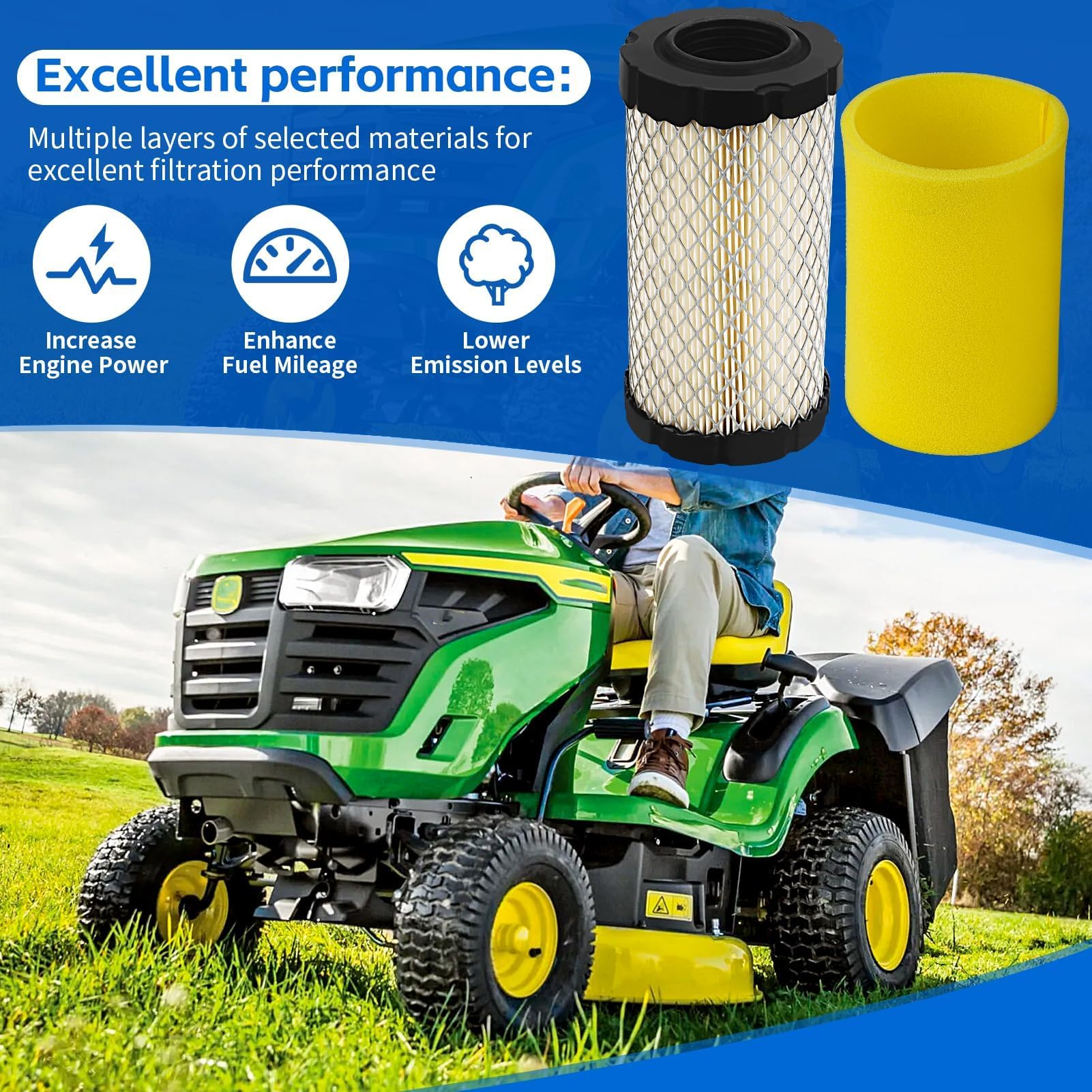 Kabing air filter packaged product image conveys value and readiness