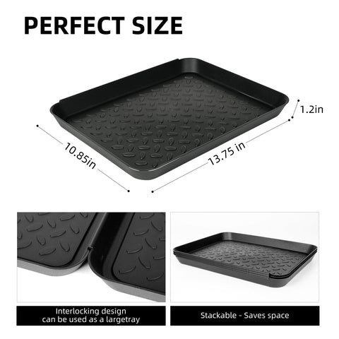 Detailed view of waterproof boot mat’s durable surface for daily wear.