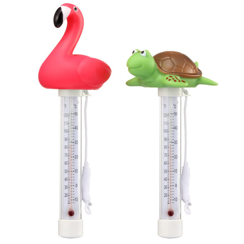 Kabuda flamingo design floating thermometer with easy pool readings