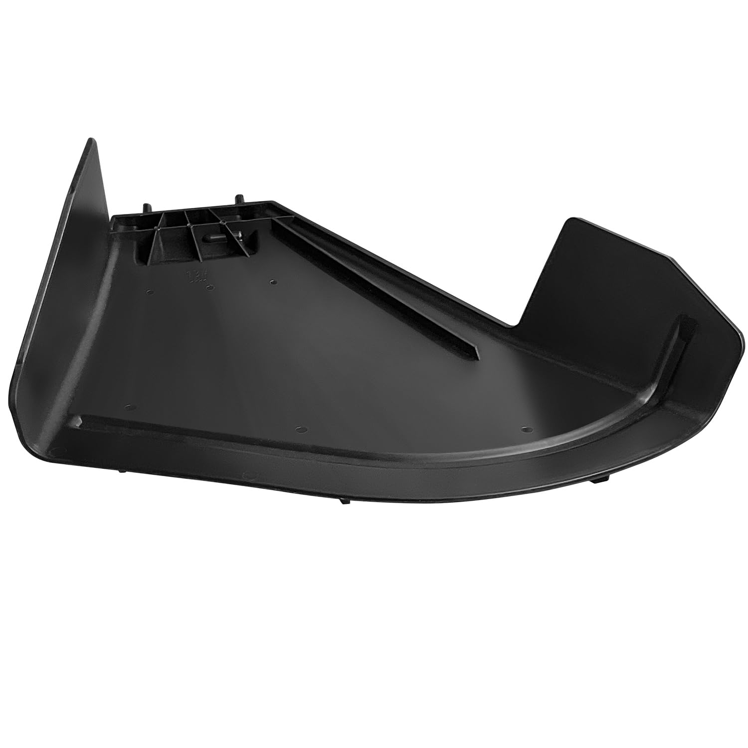 Kacarber flip-up deflector improves grass discharge control during edge-to-edge mowing.