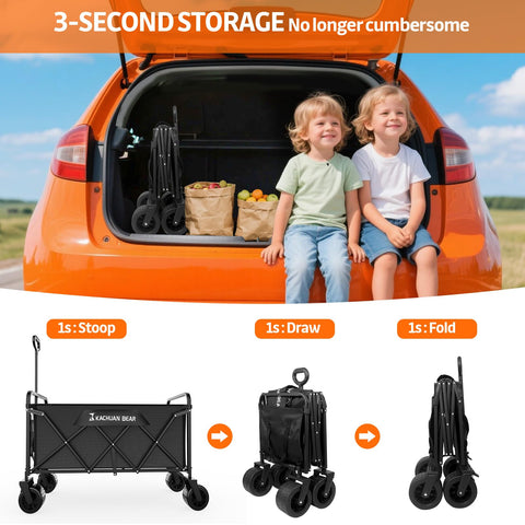 KACHUAN BEAR 300L telescoping handle reduces strain during long hauls