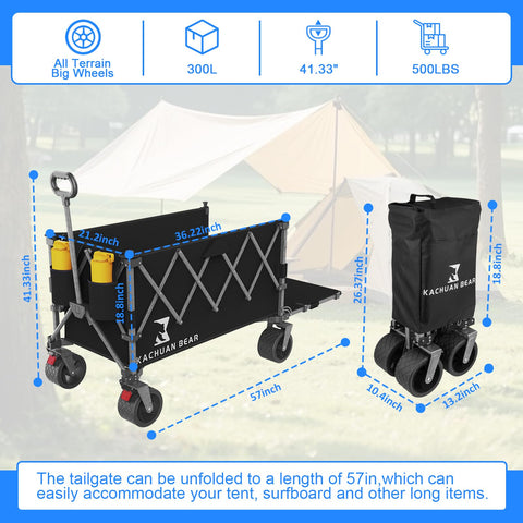 KACHUAN BEAR 300L storage capacity for gear and groceries.