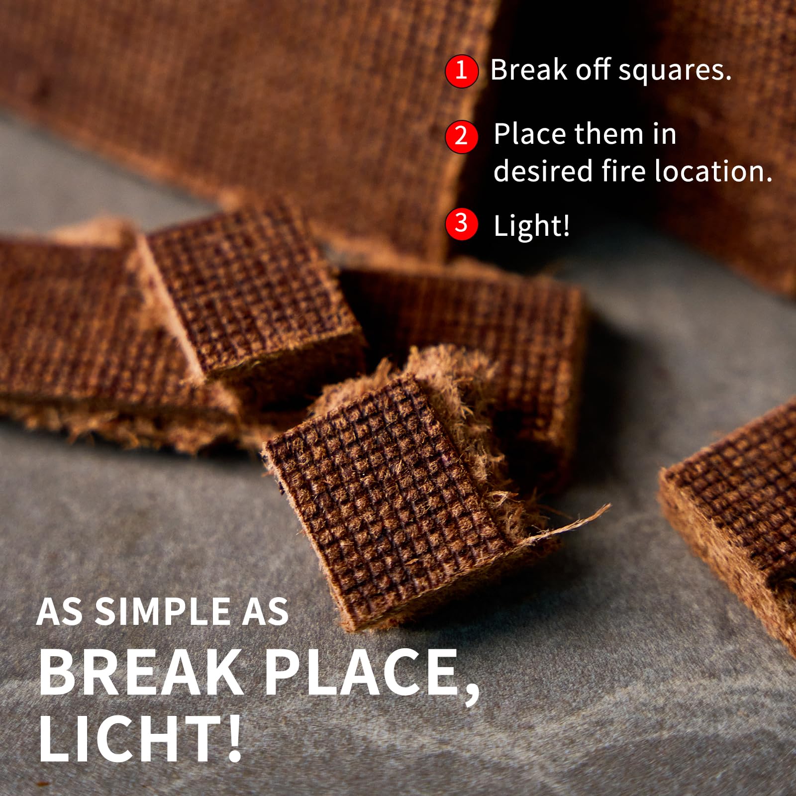 Kachuan Bear fire-starter cubes long burn duration for campfires and stoves.