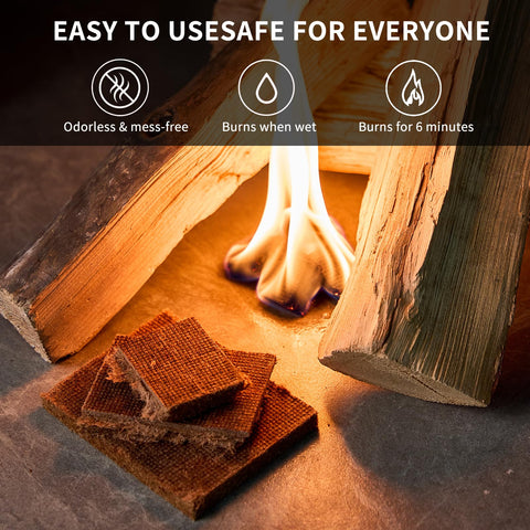Kachuan Bear fire-starter cubes waterproof design powers fires in rain or snow.