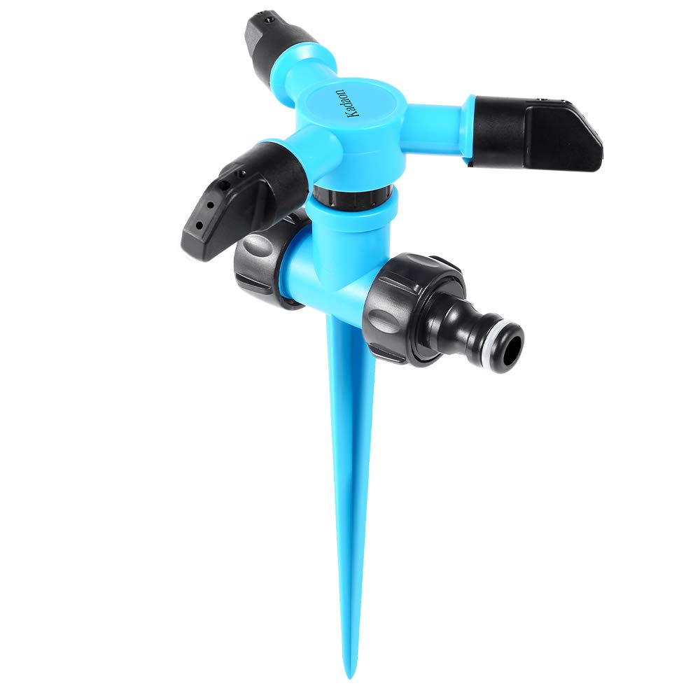 Kadaon Garden Sprinkler illustrates coverage range for efficient irrigation.