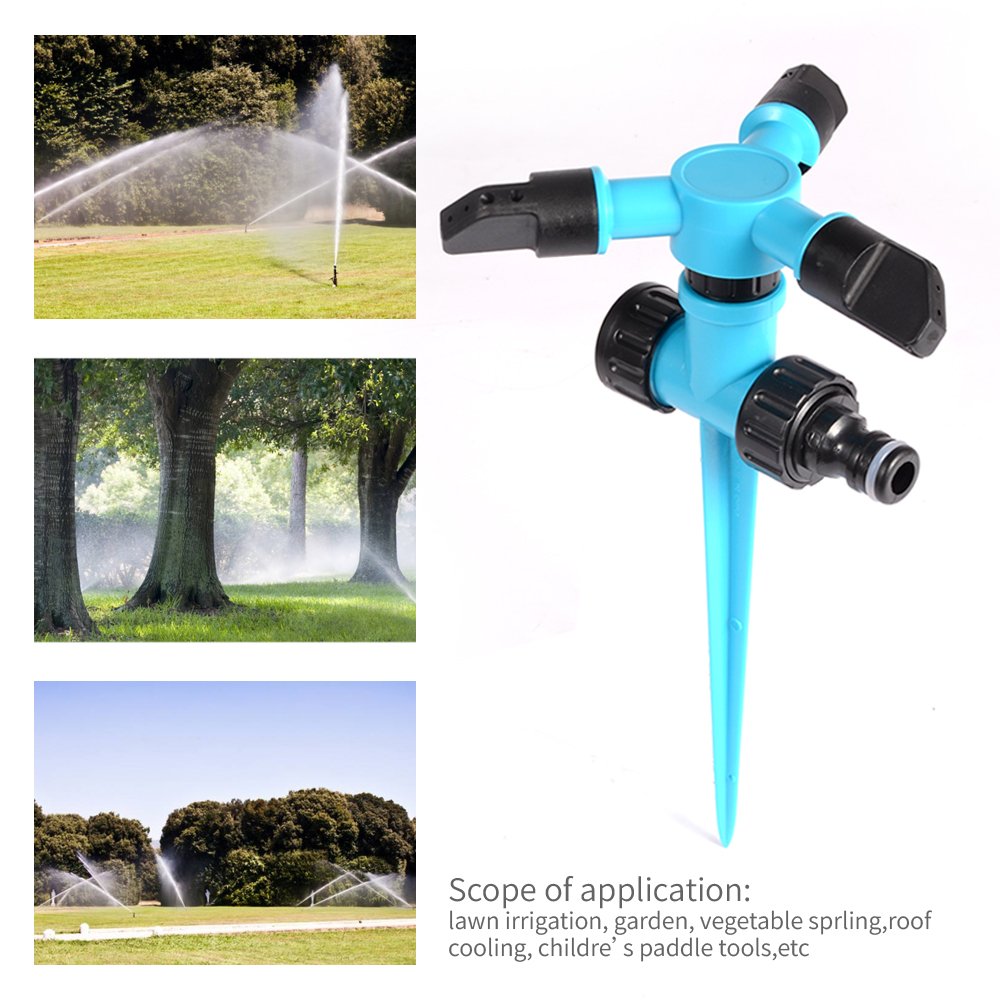 Kadaon Garden Sprinkler positioned on grass for stable operation.