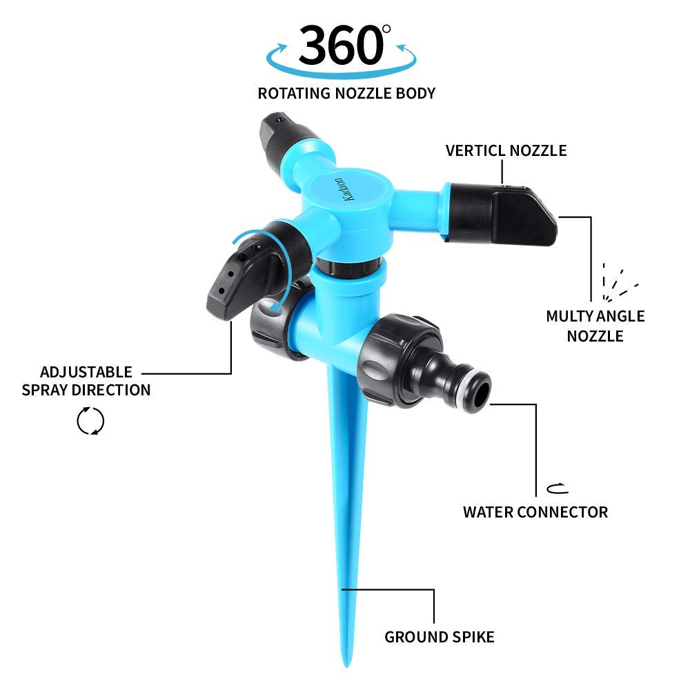 Kadaon Garden Sprinkler quick-connect enables easy plug-and-play setup.