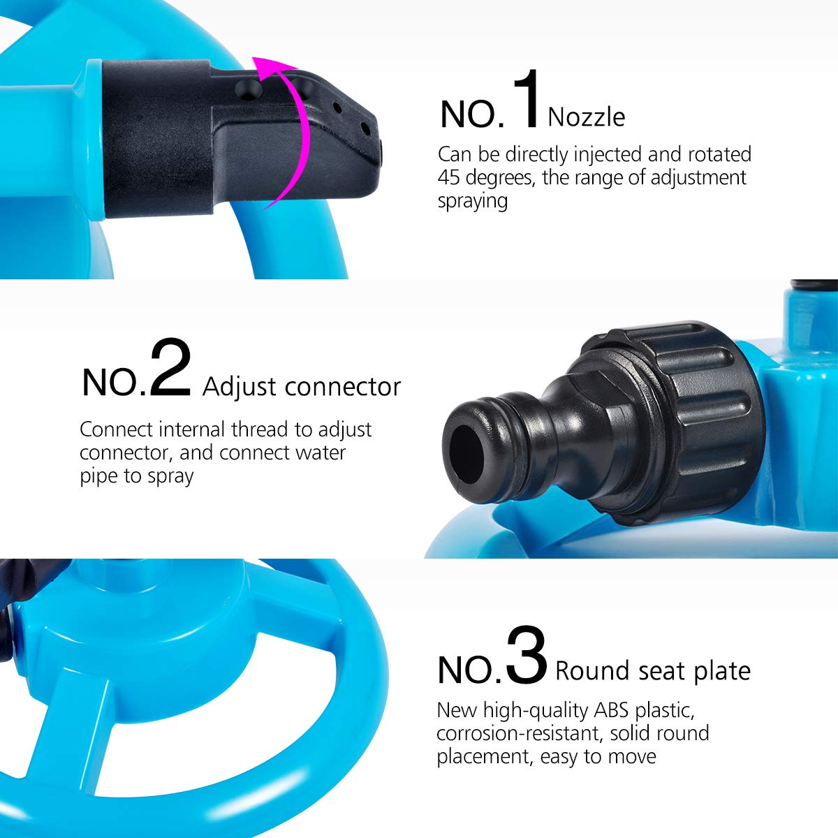 Kadaon quick-connect 4-inch joint enables easy setup with standard hoses.