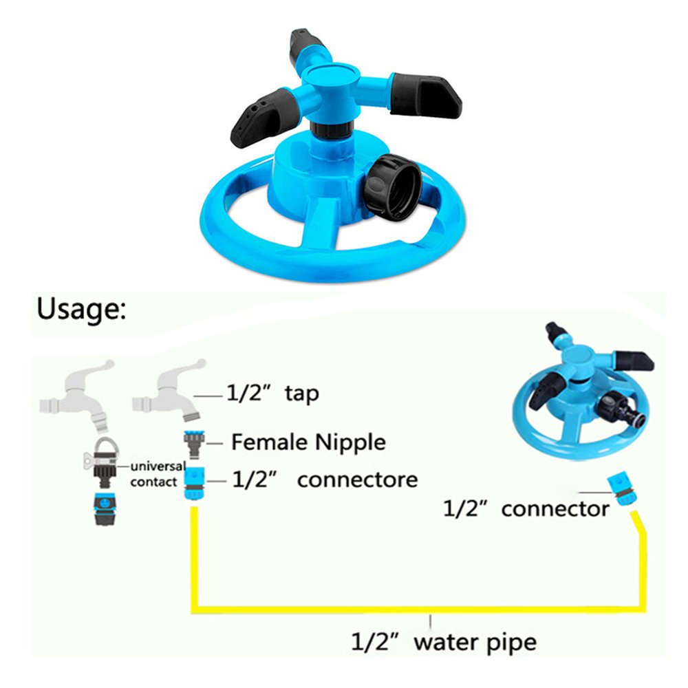Kadaon sprinkler achieving 36–49 feet range at 60 PSI.