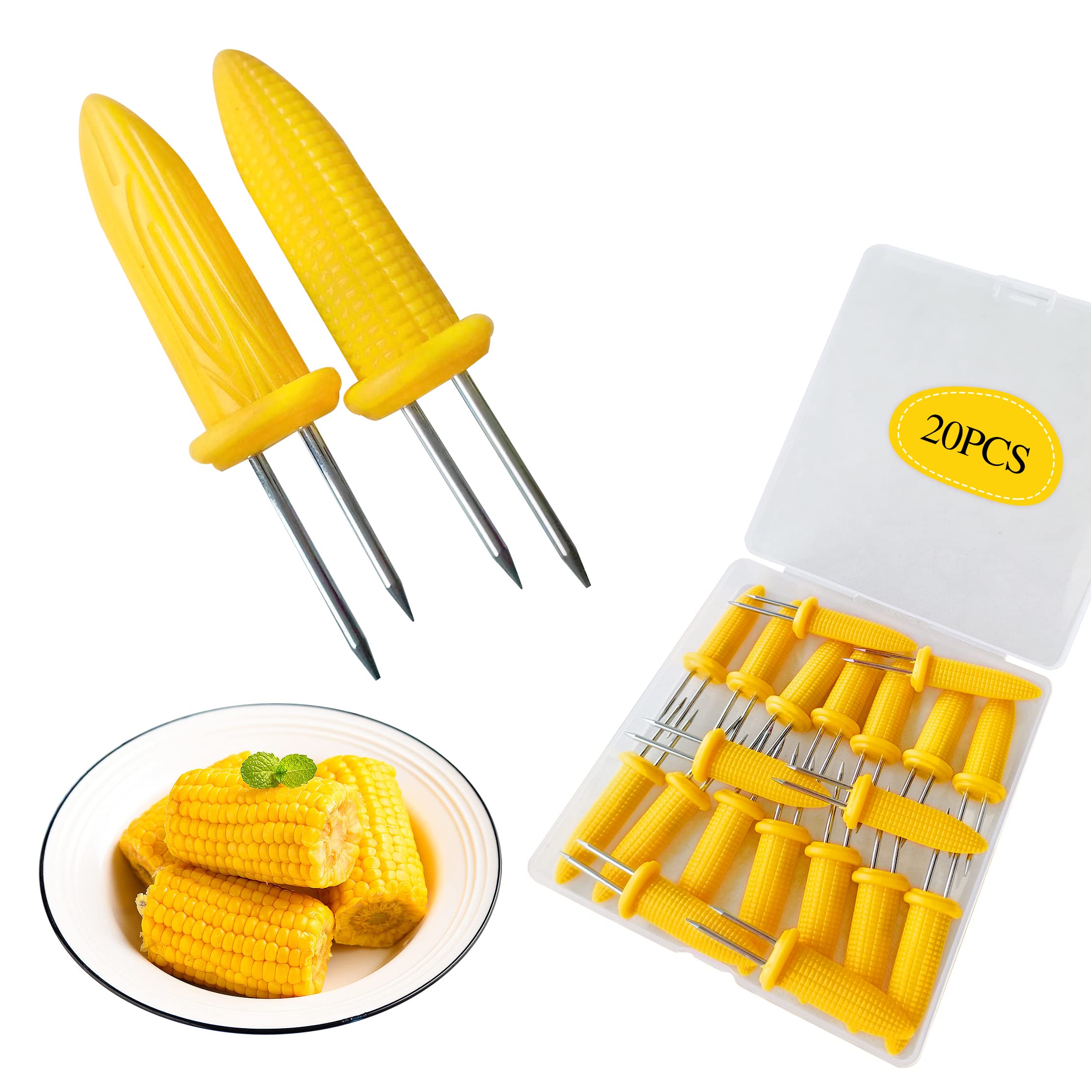 Kadden corn holders with stainless steel spikes for secure grilling