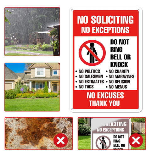 Kadezia sign on fence demonstrates outdoor deterrent for yards and entrances.