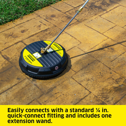 Kärcher wide-area cleaning covers a large surface efficiently.