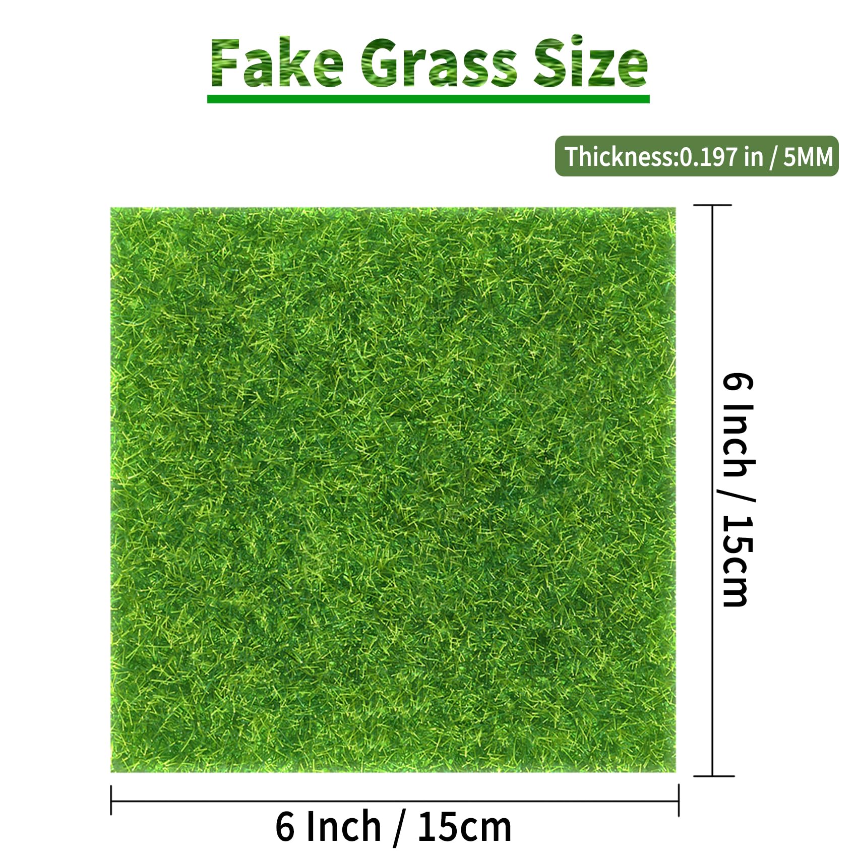 KAEZDD artificial grass square for crafts, ideal for DIY projects.