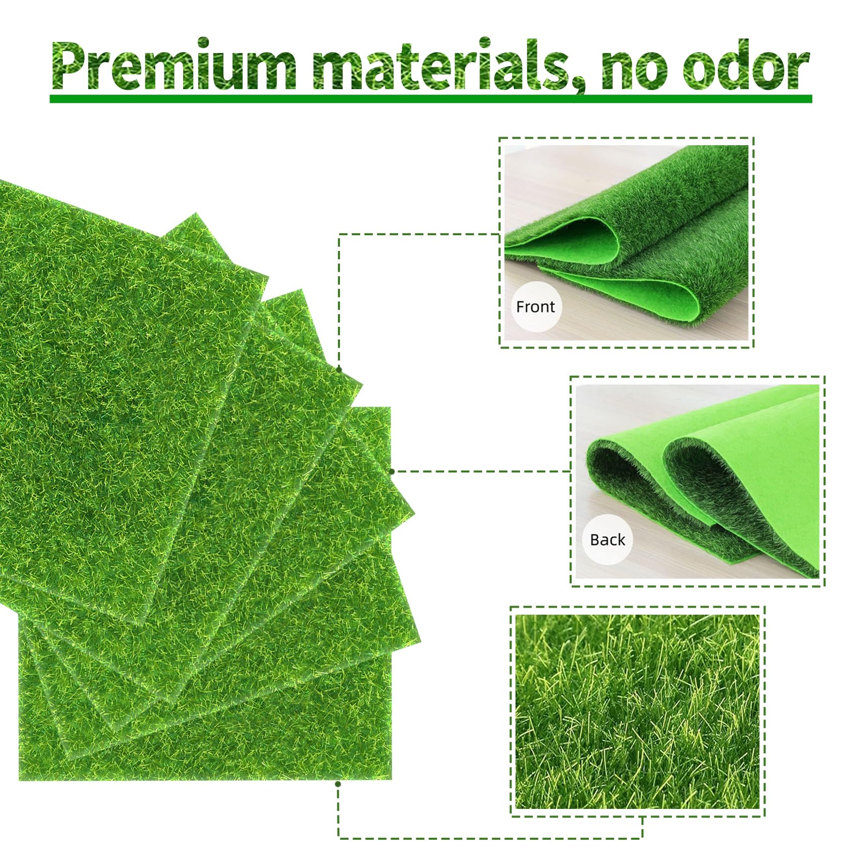KAEZDD artificial turf squares for fairy garden add lifelike texture.