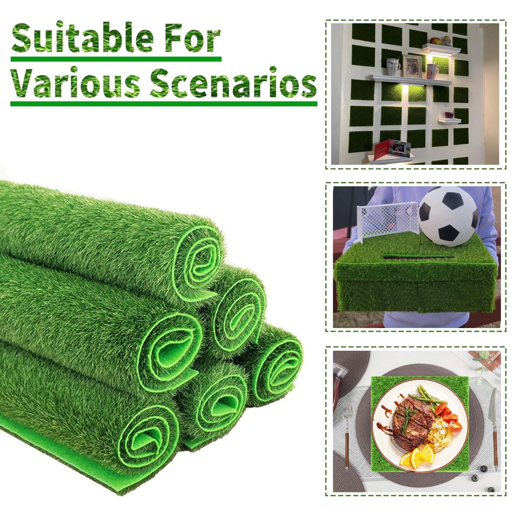 KAEZDD centerpiece grass squares ideal for table decor and seasonal arrangements