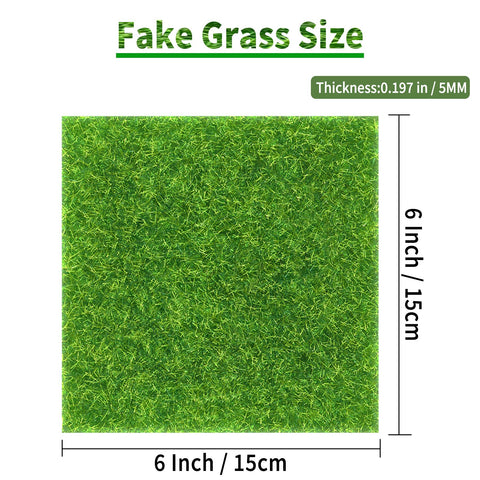 KAEZDD craft grass squares for miniature gardens add realistic texture to dioramas