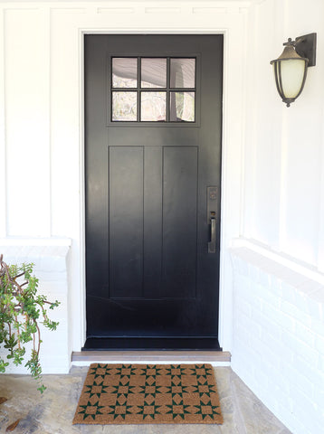 KAF Home doormat with 0.6 inch pile height, easy to brush clean.