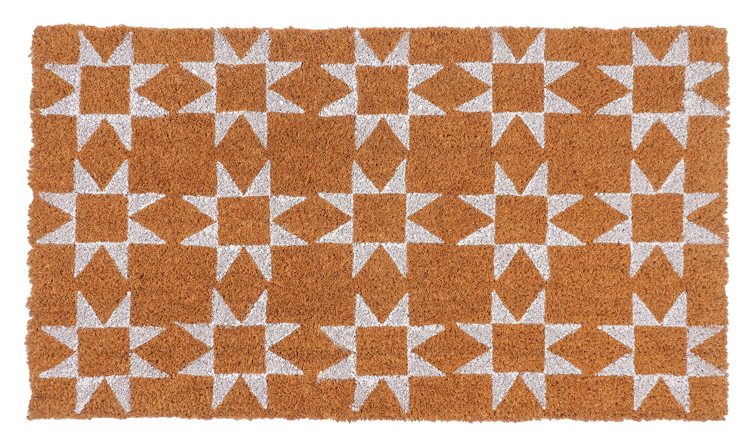 KAF Home coir doormat at the front door with textured surface for dirt capture.