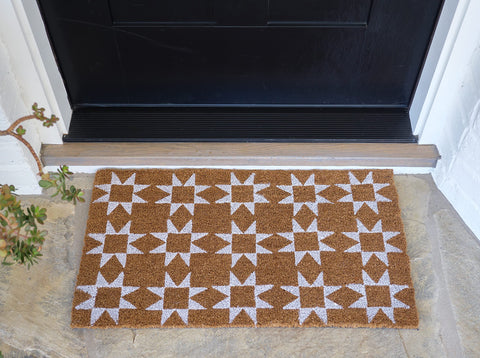 KAF Home doormat with non-slip PVC backing for stable footing in entryways.