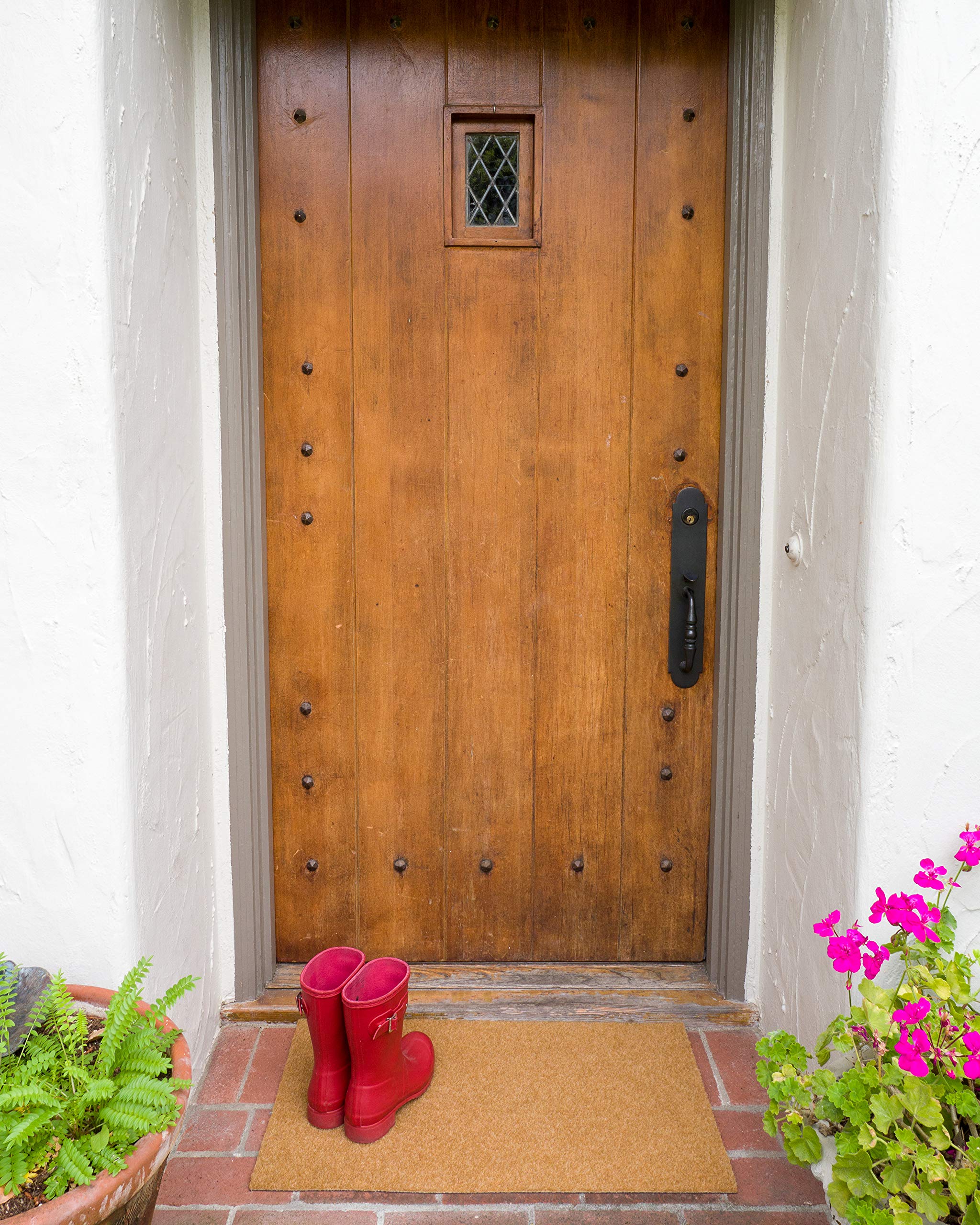 KAF Home Eco Coir Doormat texture closeup showing durable recycled fibers.