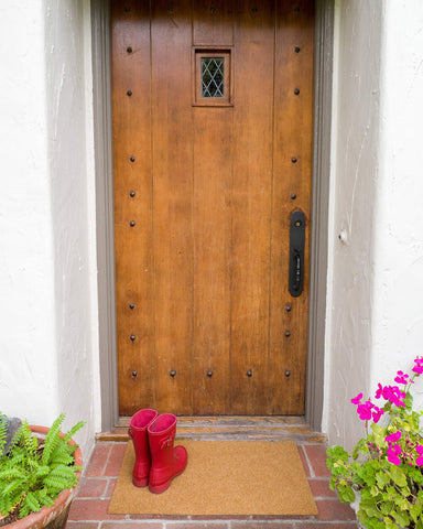 KAF Home Eco Coir Doormat texture closeup showing durable recycled fibers.