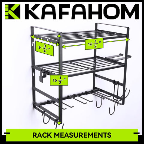 KAFAHOM three tier wall rack maximizes garage storage space