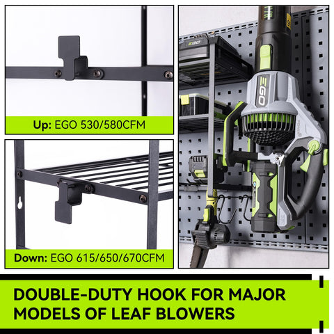 KAFAHOM weed eater rack stores tools neatly and ready to reach