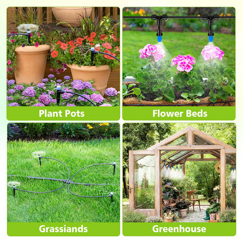 Kafuzi system delivers wide-area irrigation for lawns and gardens.
