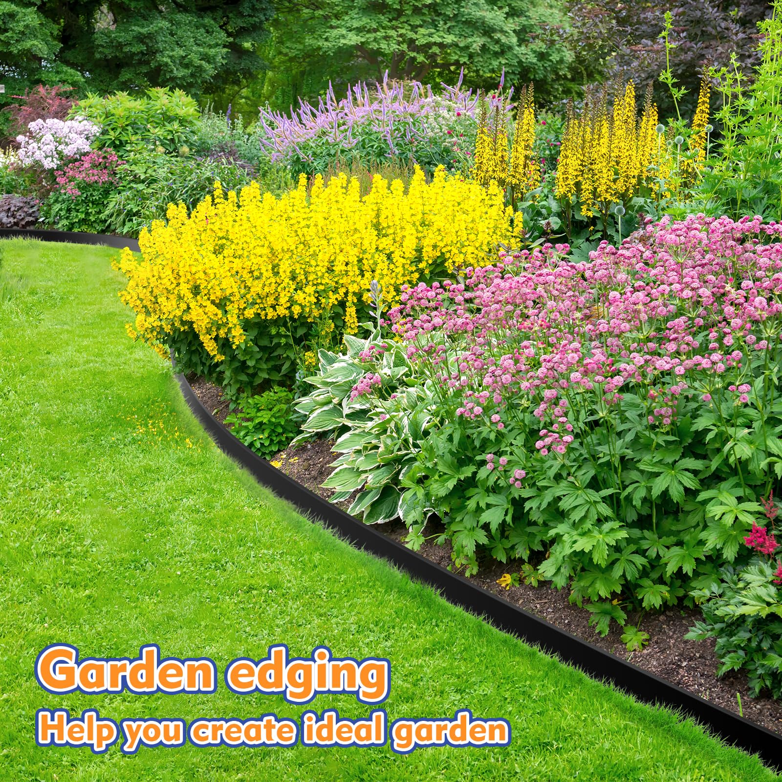 Kafuzi durable plastic border resists bending while shaping defined garden zones.
