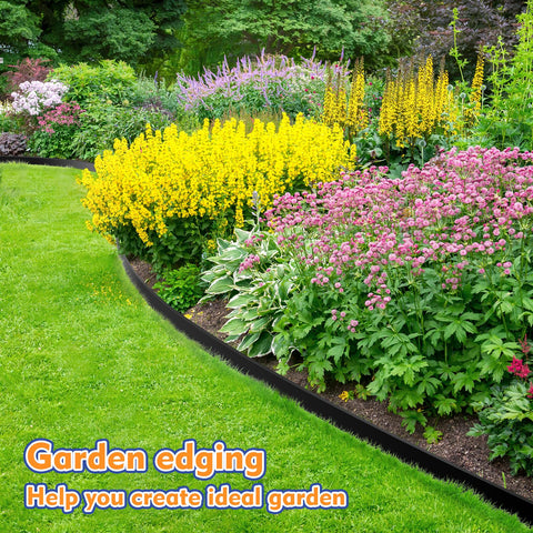 Kafuzi durable plastic border resists bending while shaping defined garden zones.
