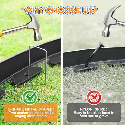 Kafuzi flexible no-dig border adapts curves with quick, tool-free installation.