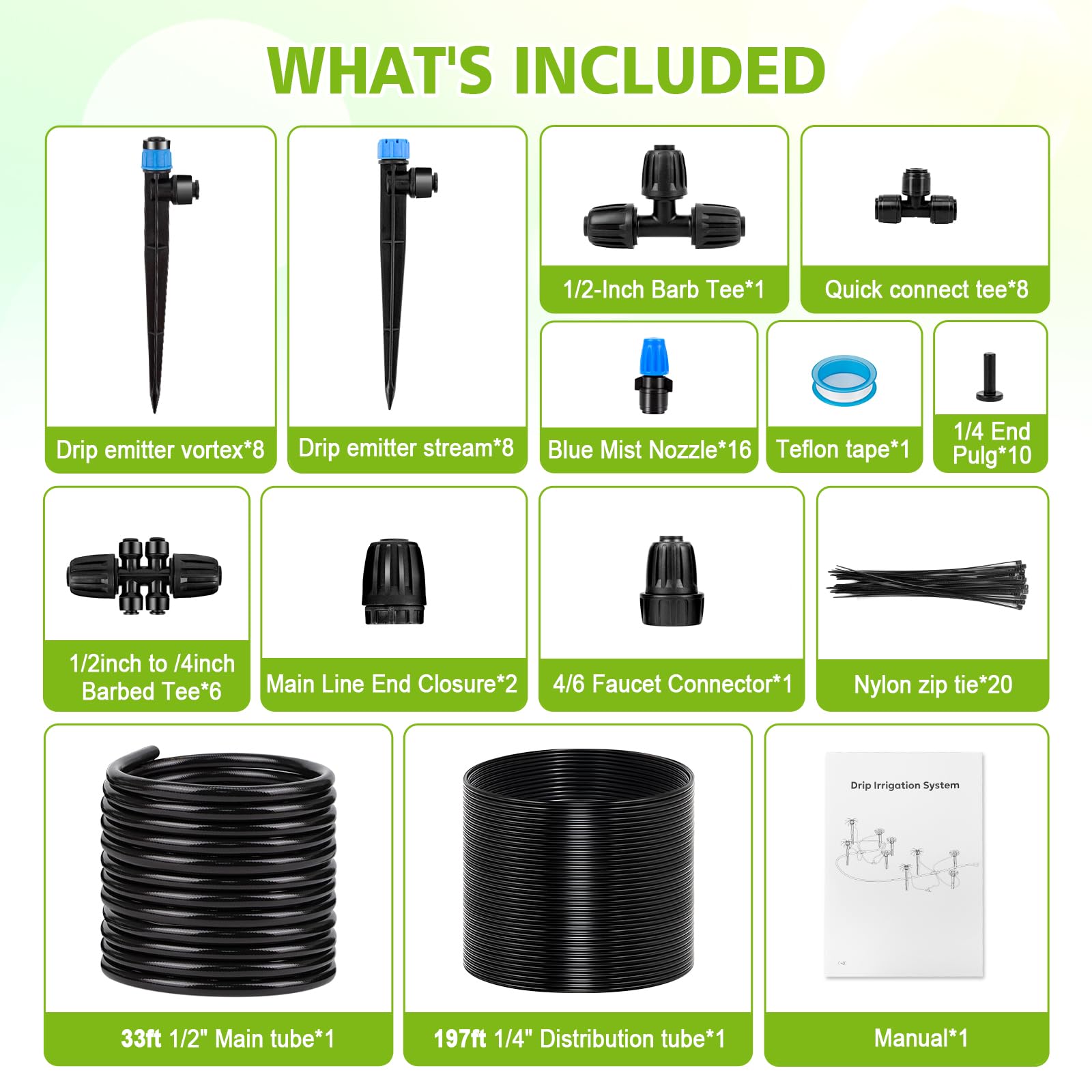 Kafuzi quick-connect technology enables leak-free, easy setup for faster irrigation.