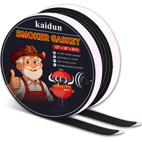 Kaidun smoker gasket packaging shows a 2-pack for high-temp grilling