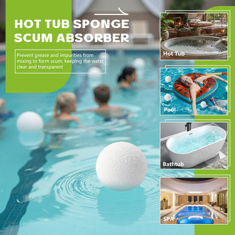 Kaifansun pool spa oil absorber ball submerged, assisting removal of oils and sunscreen.