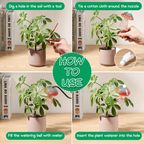 Kaimfdg self watering globes fit hanging baskets and patio plants.