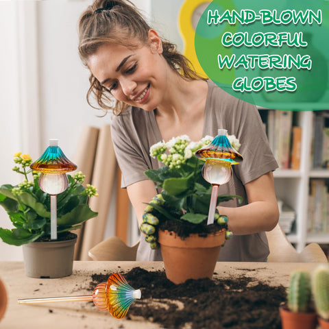 Kaimfdg watering bulbs with open top ease for quick refilling and maintenance.